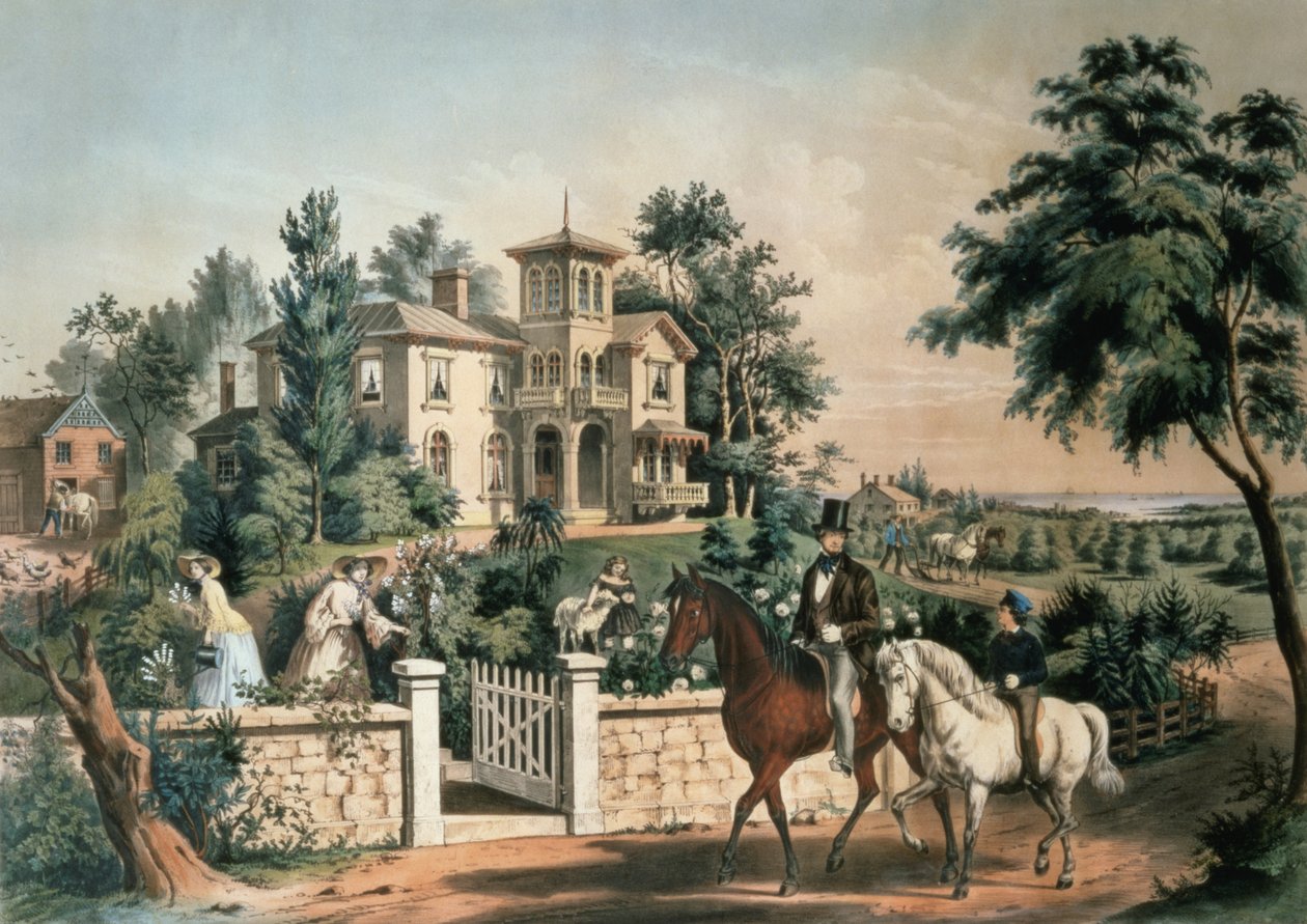 ナサニエルキュリアー（1813-88）パブによって刻まれたアメリカのカントリーライフ。 Currier and Ives、ニューヨーク、1855 作： フランシスフローラボンドパーマー