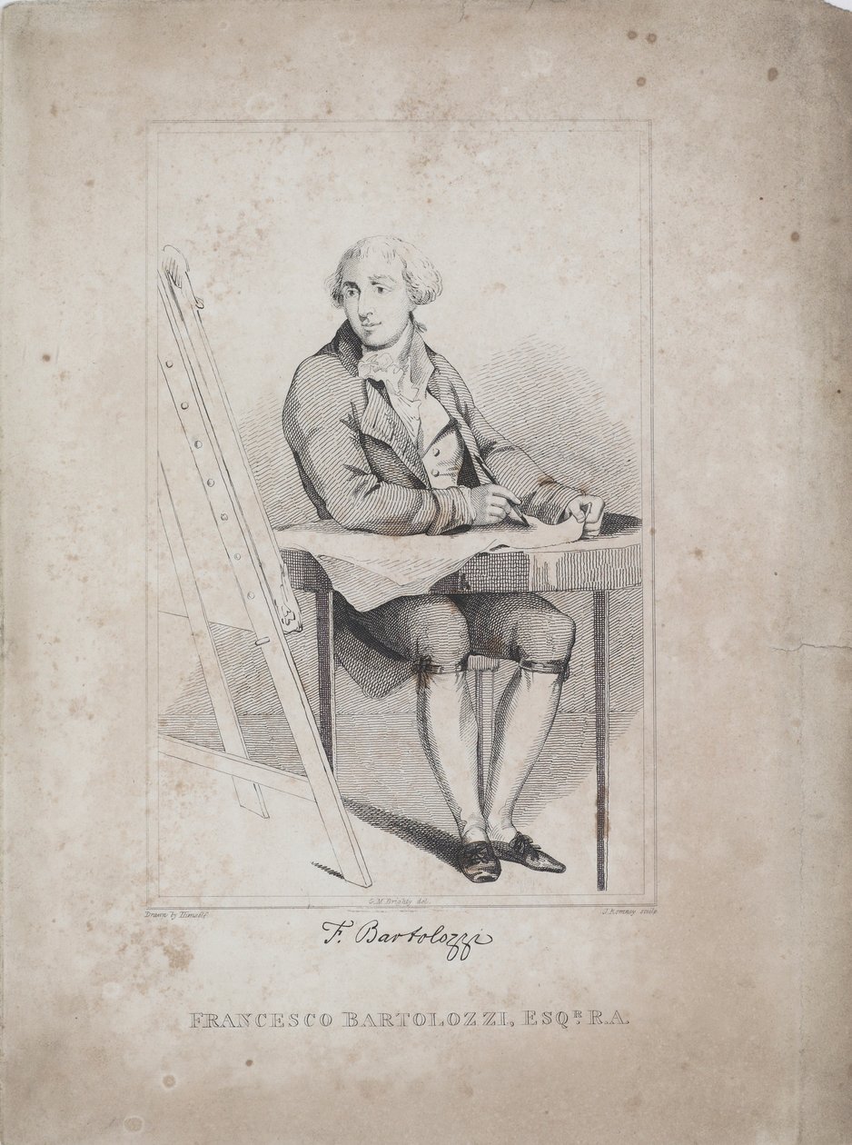 フランチェスコバルトロッツィ、ジョージM.ブライトイ（b.1788）とジョンロムニー（1786-1863）、c.1810によって彫刻 作： フランチェスコ・バルトロッツィ