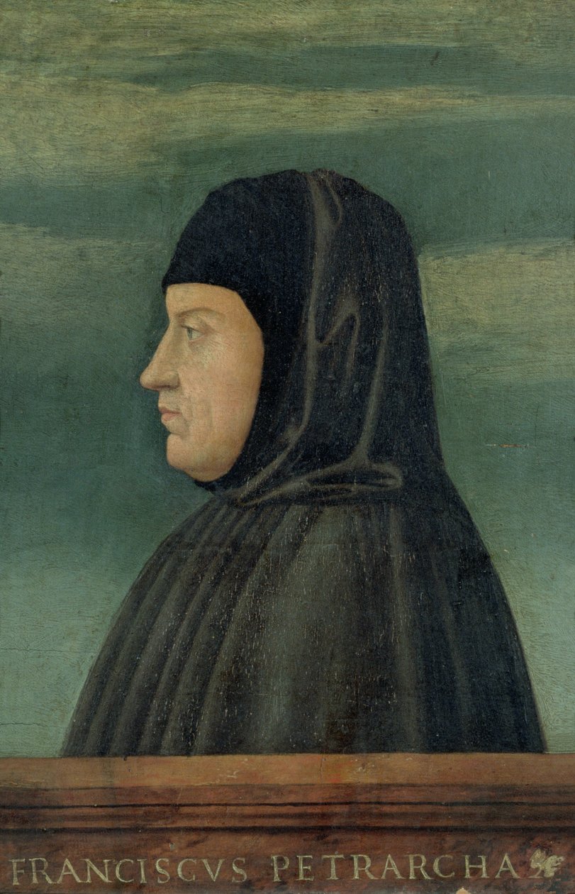 Francesco Petrarca（1304-74）という名前のペトラルカの肖像 作： フランチェスコ・ボンシニョーリ