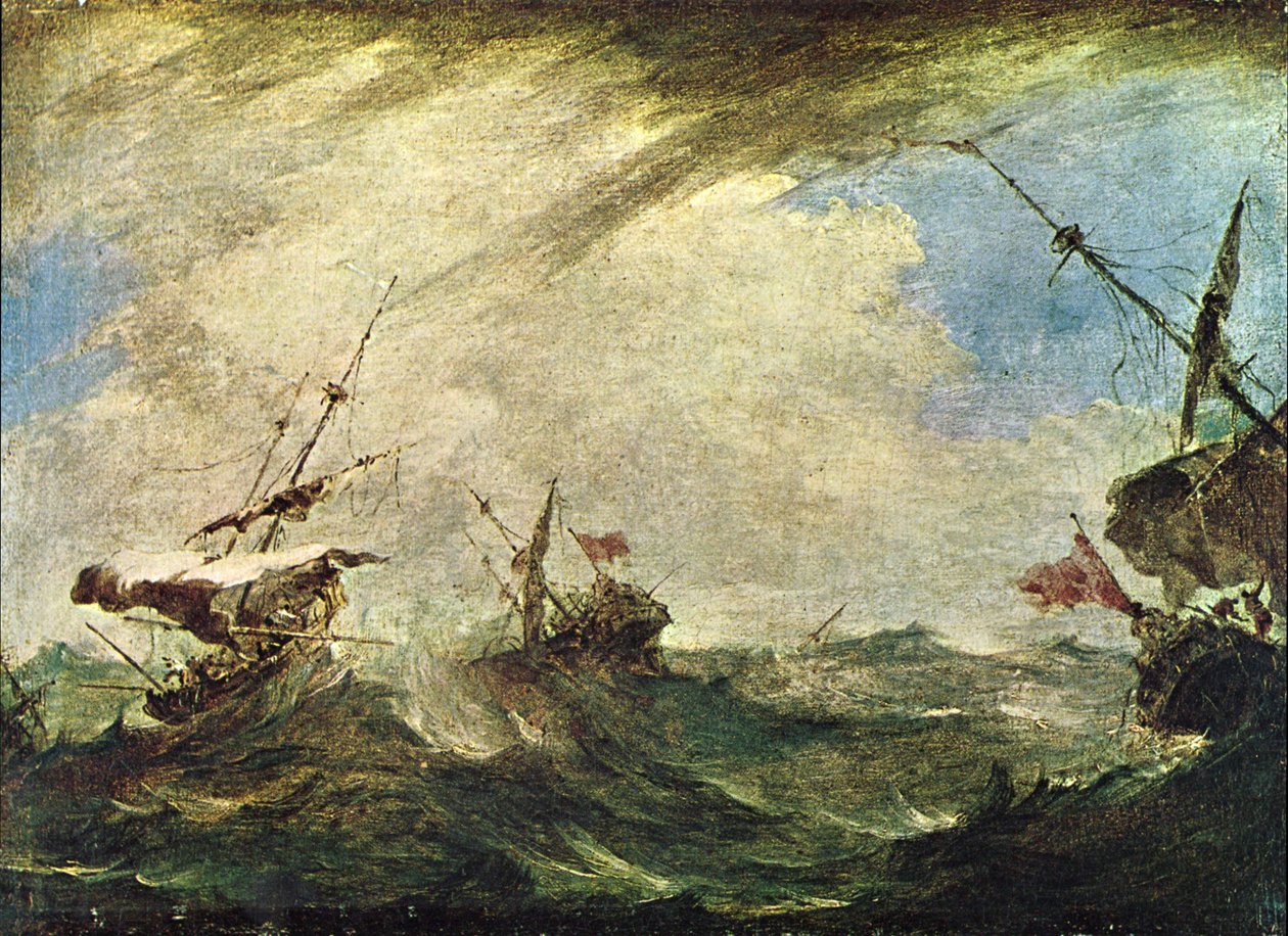 海の嵐の船 作： フランチェスコ・グアルディ