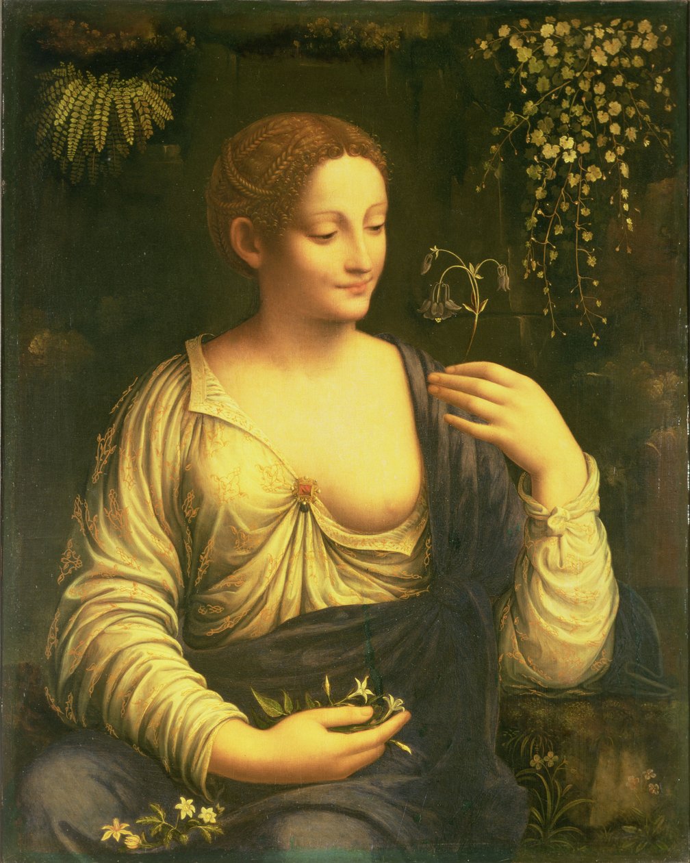 フローラ、1520年頃（キャンバスから油をパネルから移した） 作： フランチェスコ・メルツィ