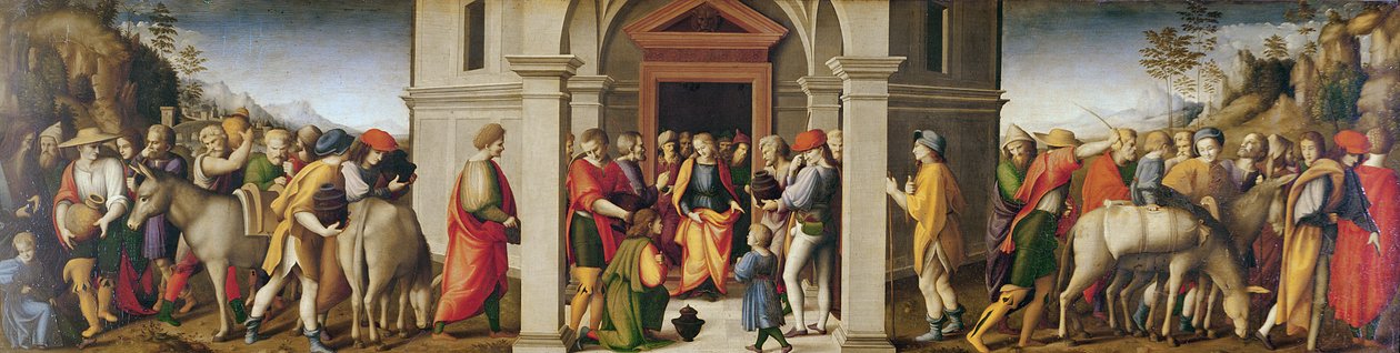ジョセフは彼の兄弟、cを受け取ります。 1515（木の上の油） 作： フランチェスコ・ウベルティーニ、イル・バッキアカ