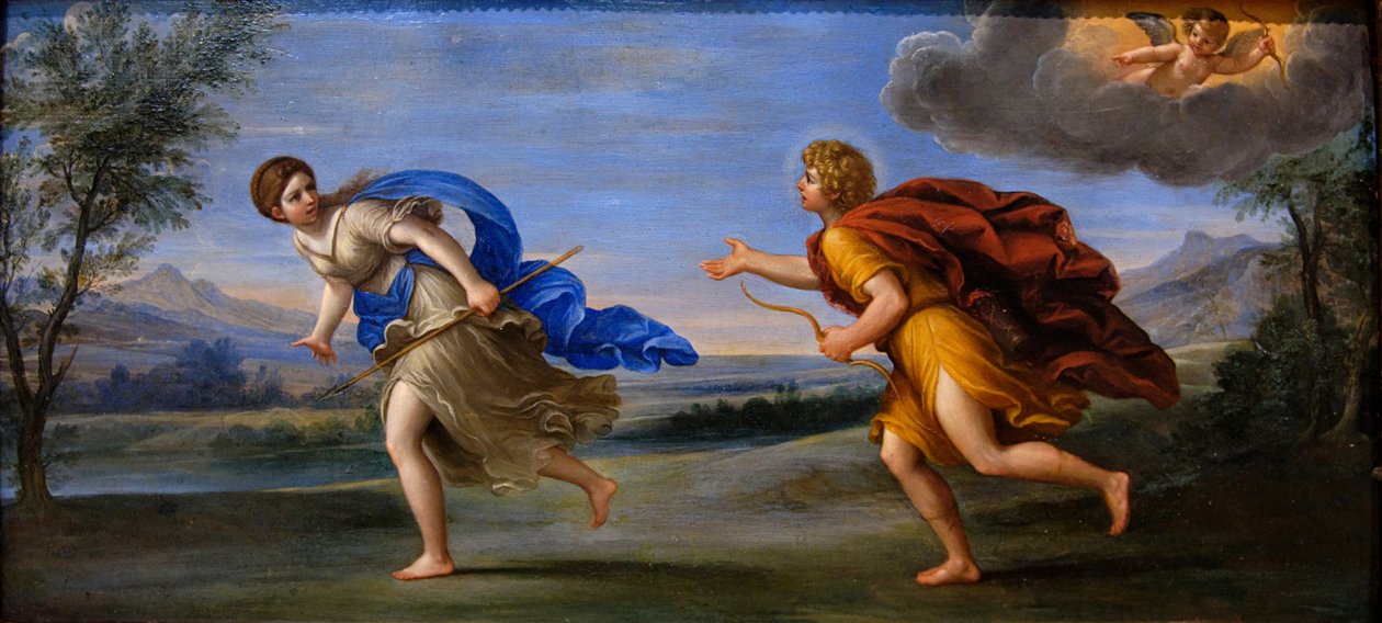 アポロとダフネ、c。 1615-1620 作： フランチェスコ・アルバーニ