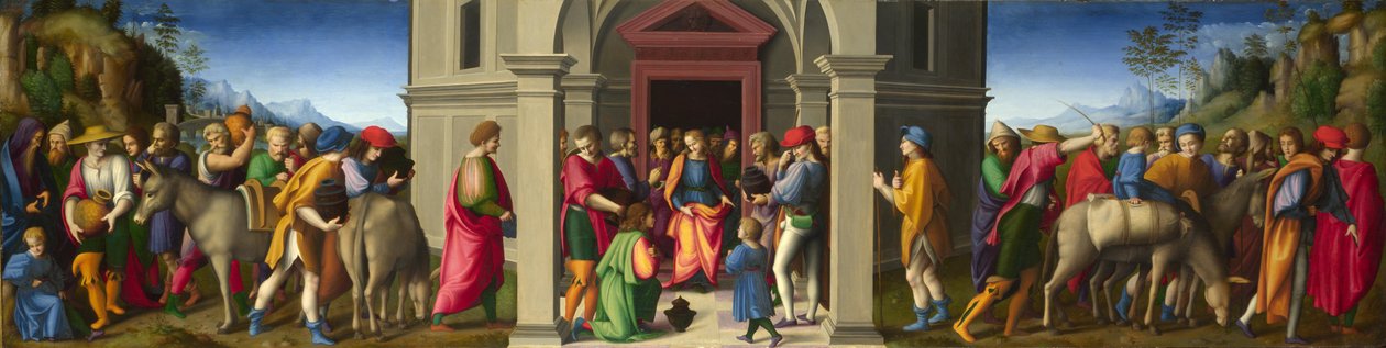 ジョセフは兄弟を迎えます。1515 年頃。 作： フランチェスコバッキアッカ