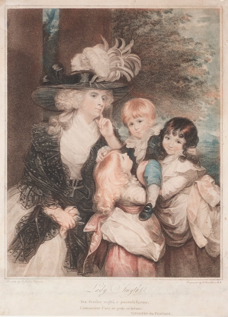 スミス夫人と子供たち、1789年。 作： フランチェスコ・バルトロッツィ