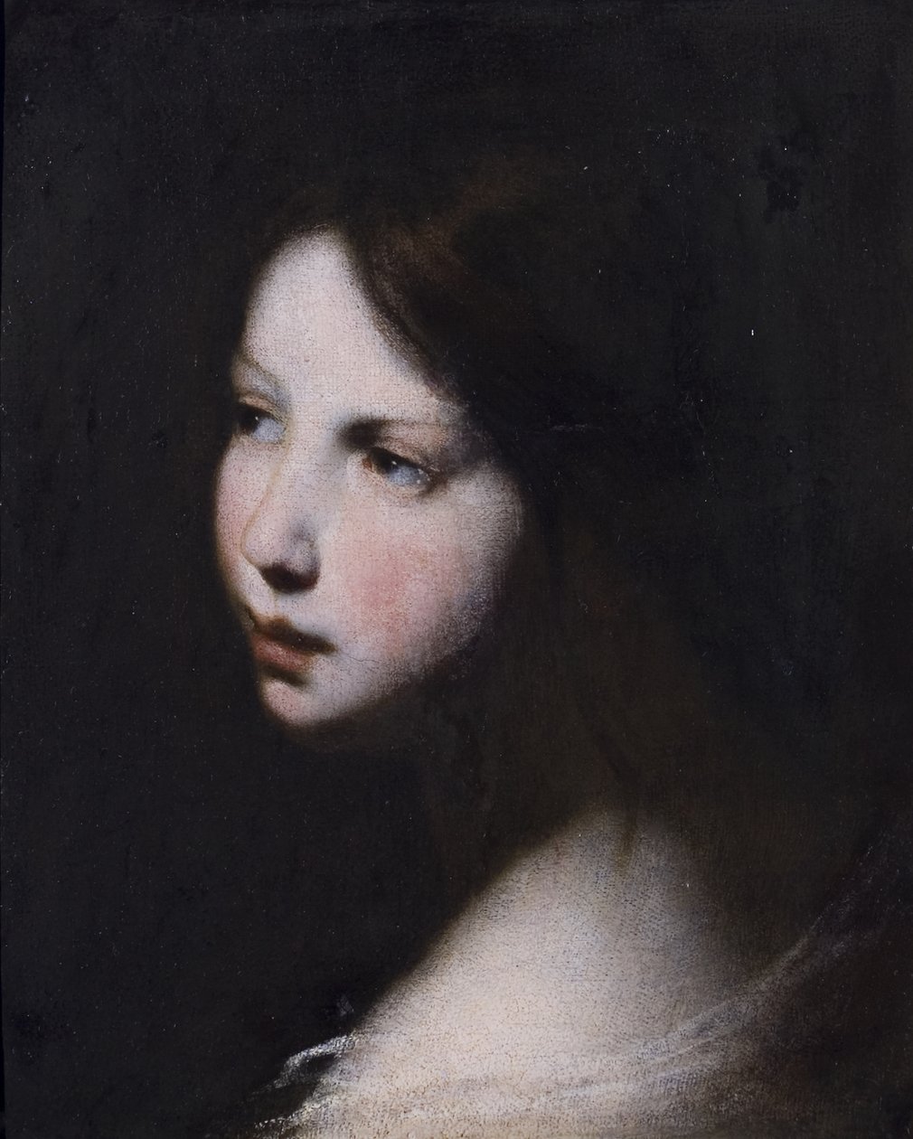 少女の頭、1640年頃 作： フランチェスコ・フリニ