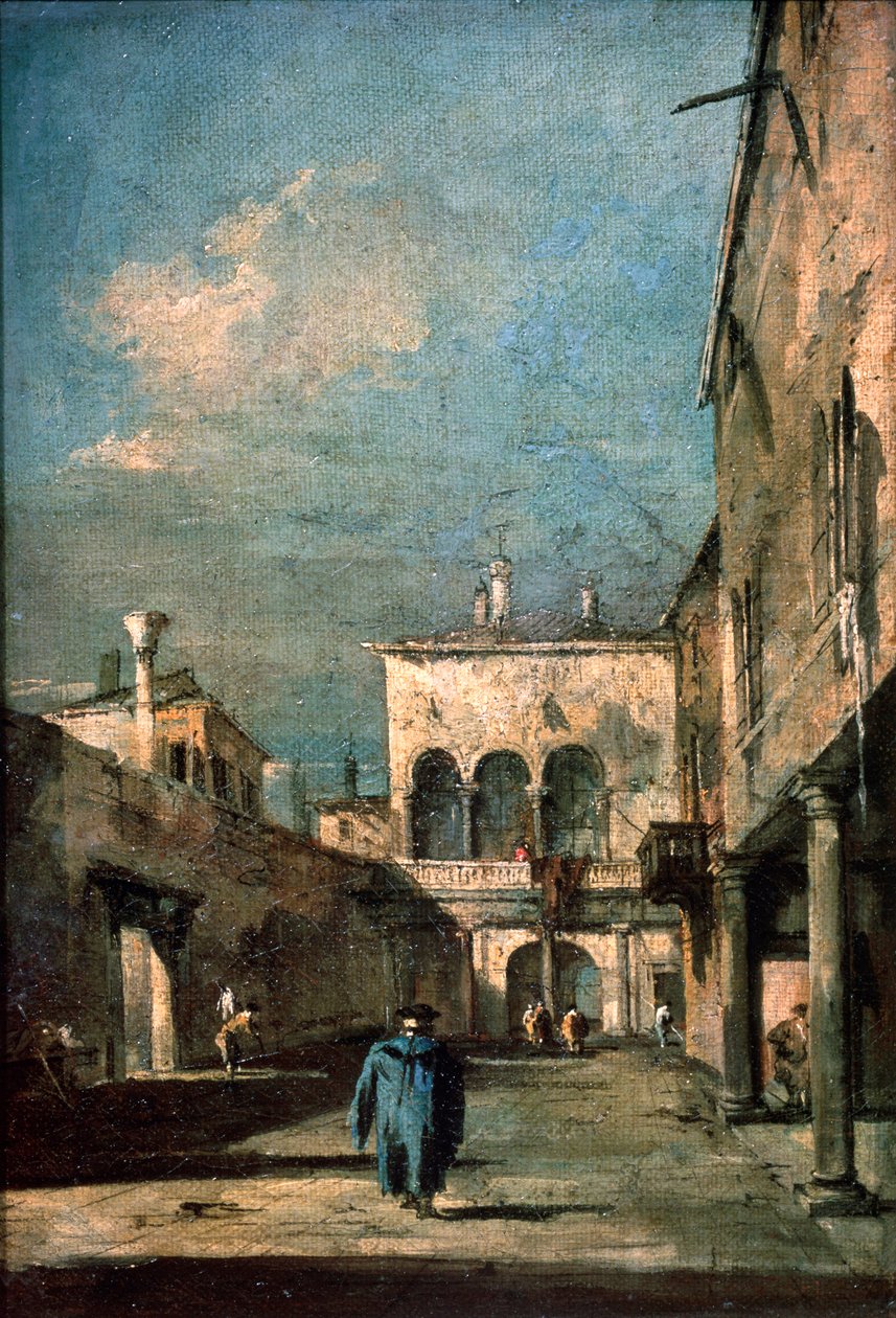 ベネチアンコートヤード、1770年代。 作： フランチェスコ・グアルディ