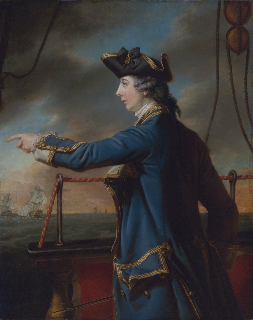 エドワード・ノウルズ（1742-1762）、HMSペレグリンの船長 作： フランシス・コート