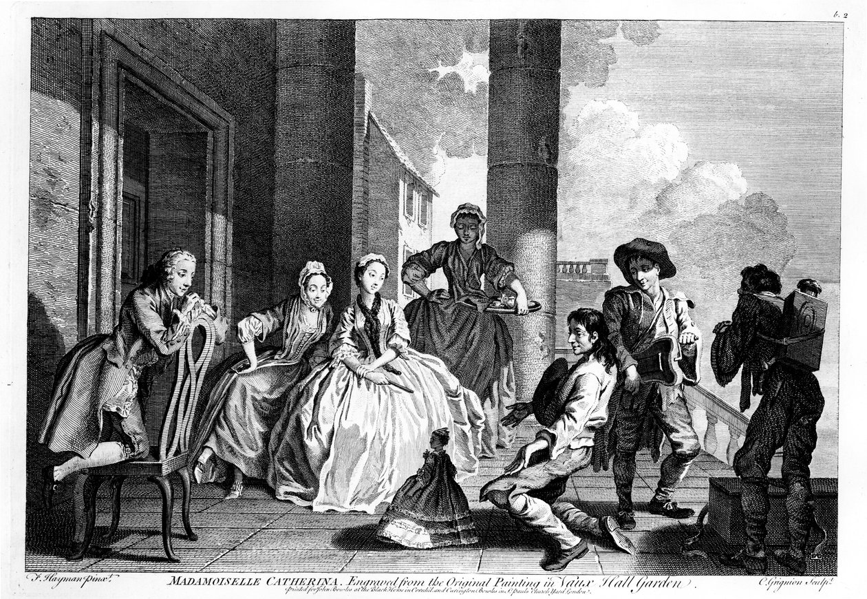 チャールズグリニオン（1743）によって刻まれたマダモワゼルカトリーナ 作： フランシス・ヘイマン