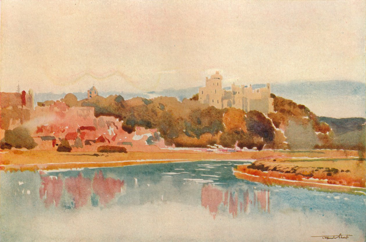 アランデル城、c1877-1924、1924 作： フランシス・ジョブ・ショート