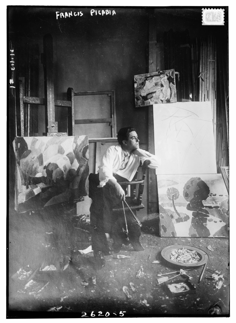 フランシス・ピカビア、1910-15年頃（モノクロ写真） 作： フランシス・ピカビア