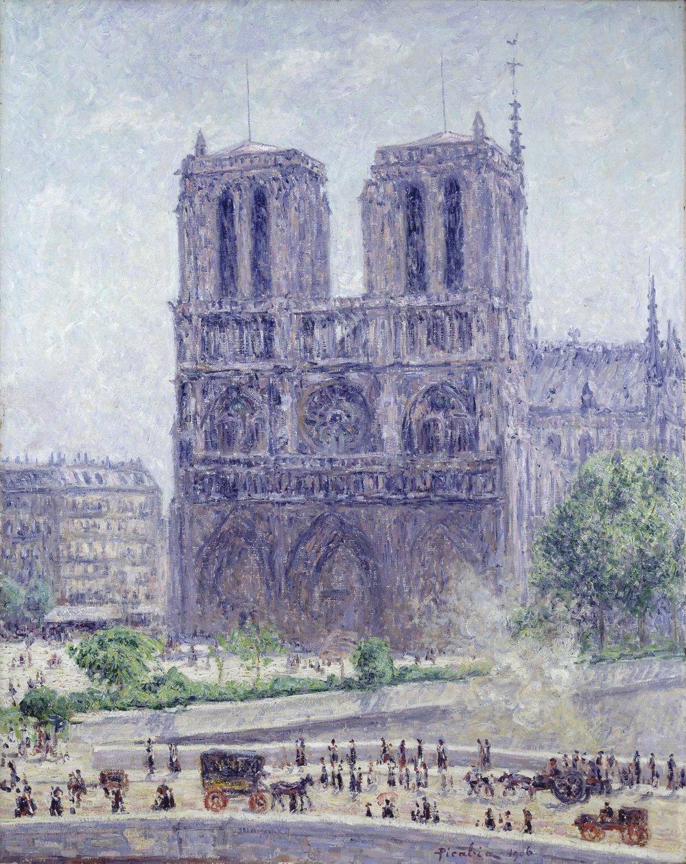 朝日の中のノートルダム 作： フランシス・ピカビア