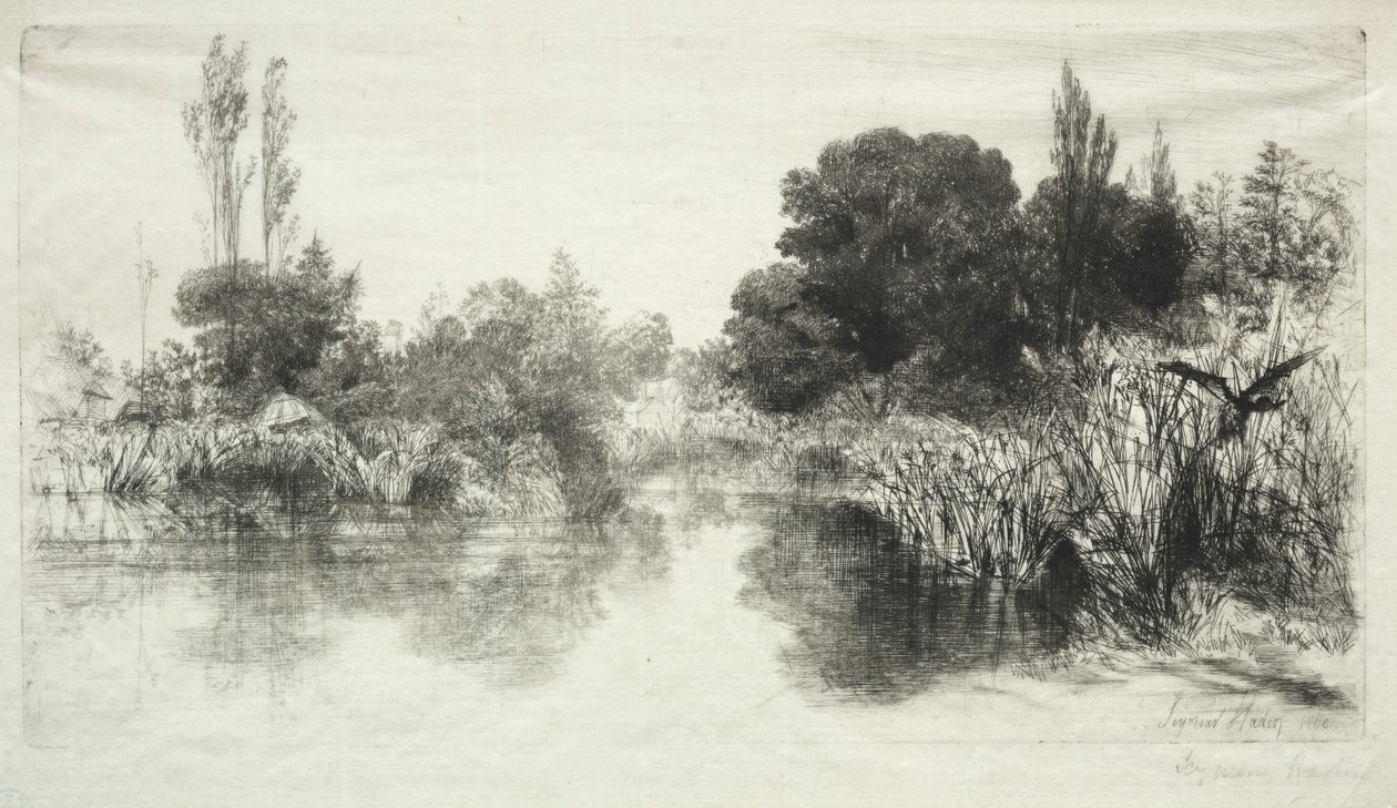 Shere Mill Pond (大皿) 作： フランシス・シーモア・ヘイデン