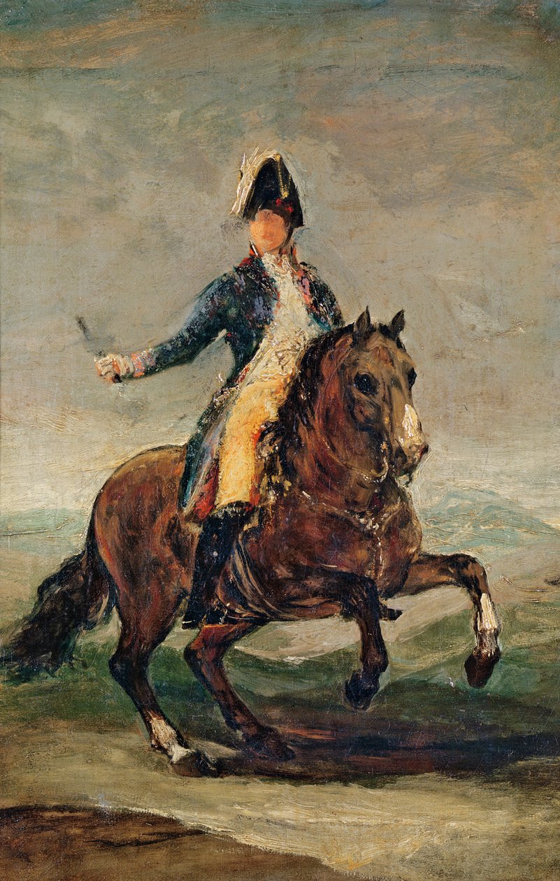 乗馬のフェルディナンド7世の肖像（1784-1833）スペイン国王 作： フランシスコ・デ・ゴヤ