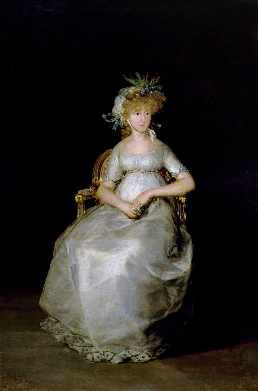 チンチョン伯爵夫人、バラブリガのマリアテレサ（1820年）の肖像 作： フランシスコ・デ・ゴヤ