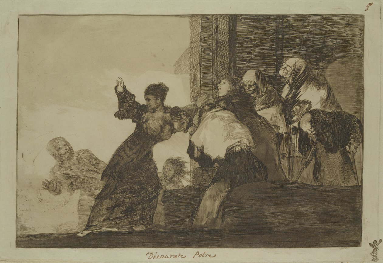 Folliesシリーズの箴言11、c.1815-24（紙にエッチングとアクアチント） 作： フランシスコ・デ・ゴヤ