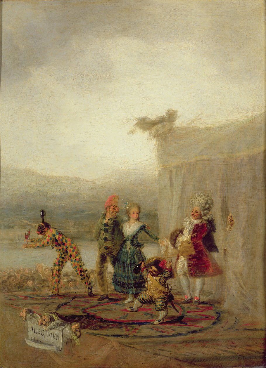 散歩選手、1793年（ブリキの油） 作： フランシスコ・デ・ゴヤ