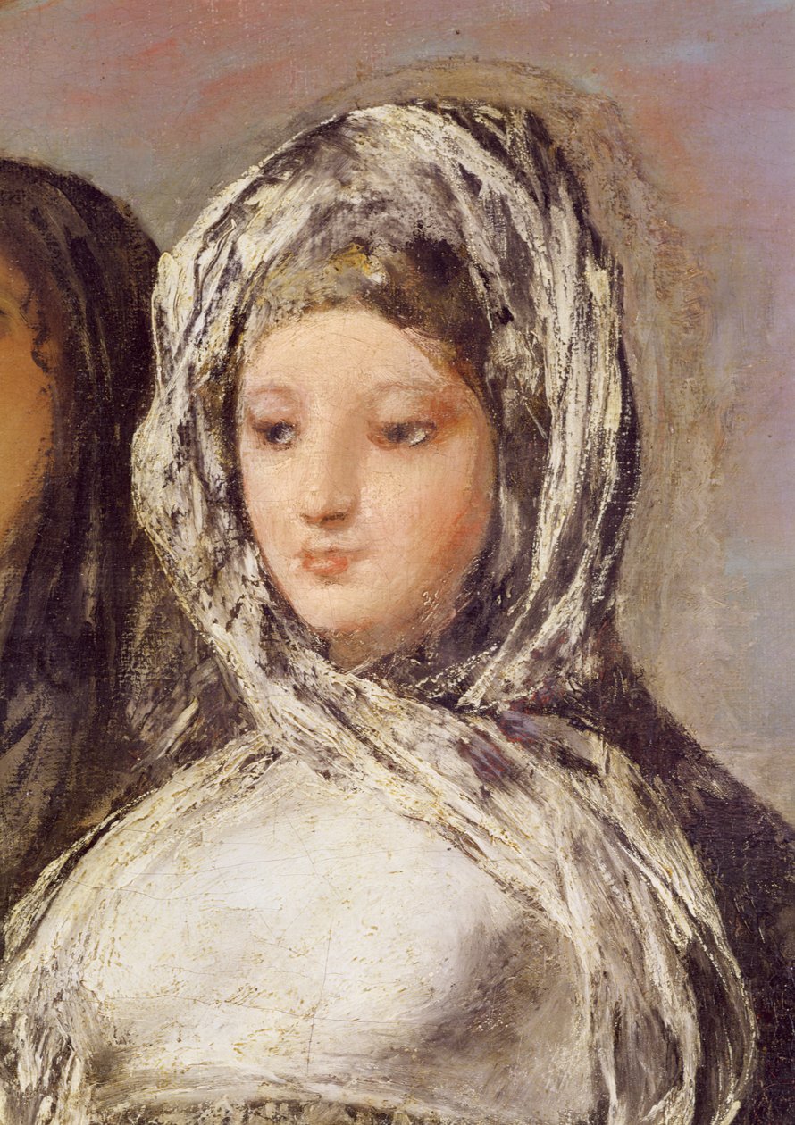 手紙または若い女の子（顔の詳細）、1812-1819 作： フランシスコ・デ・ゴヤ