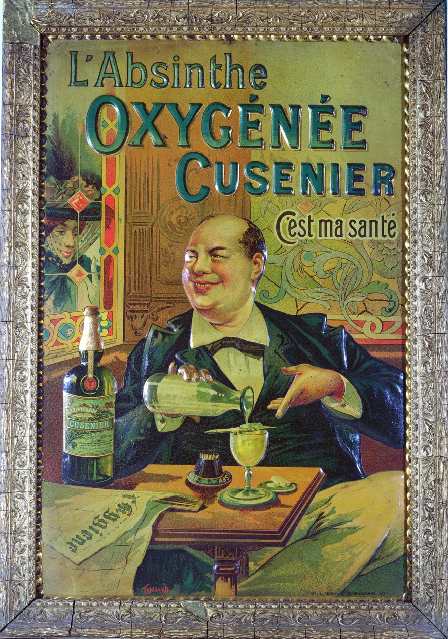 「Oxygenee Cusenier Absinthe」のポスター広告 作： フランシスコ・タマーニョ