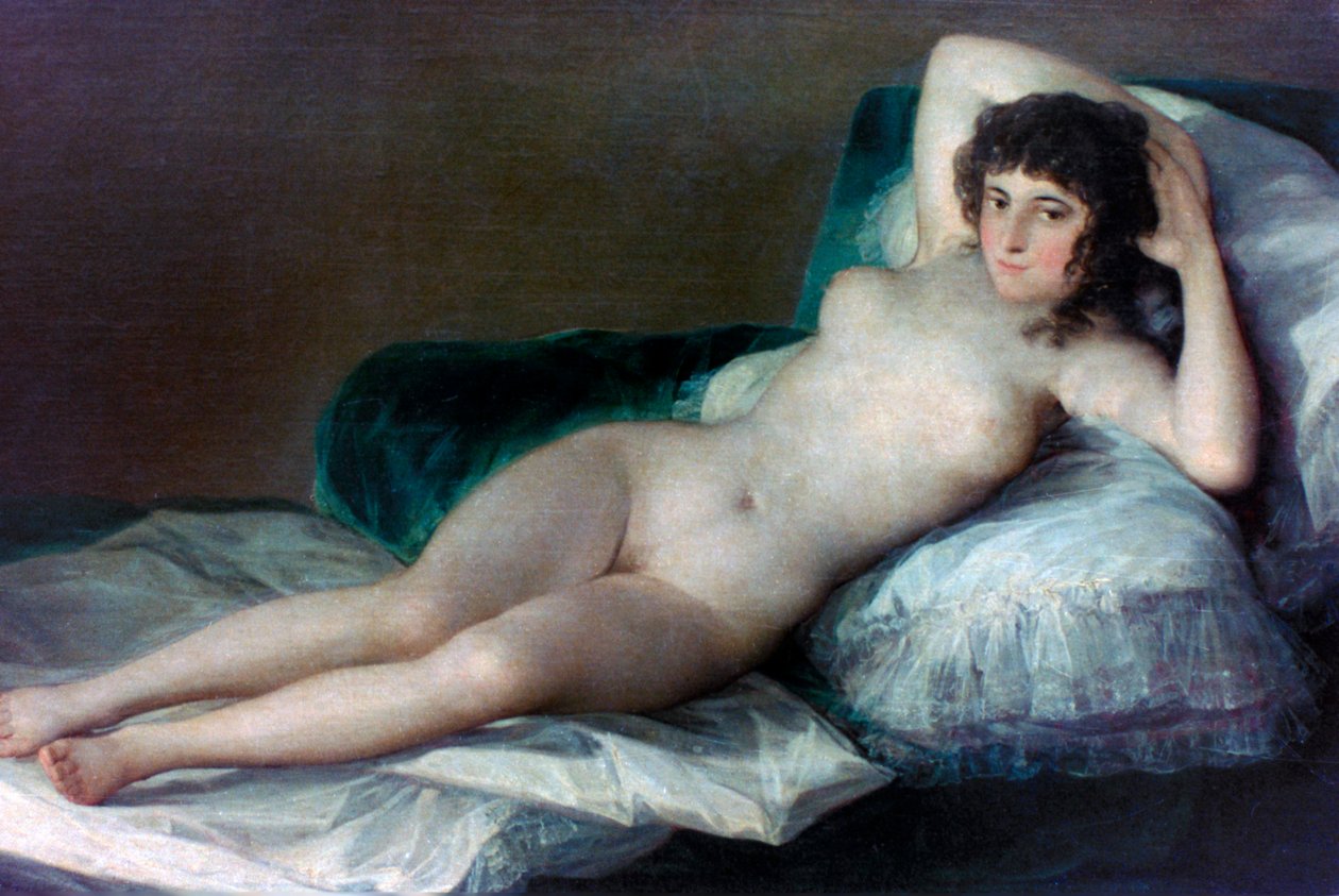 裸のマジャ、c1800 作： フランシスコ・デ・ゴヤ