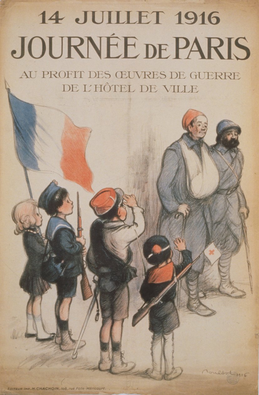 パリの日。 1916 年 7 月 14 日、1916 年 作： フランシスク・プールボット