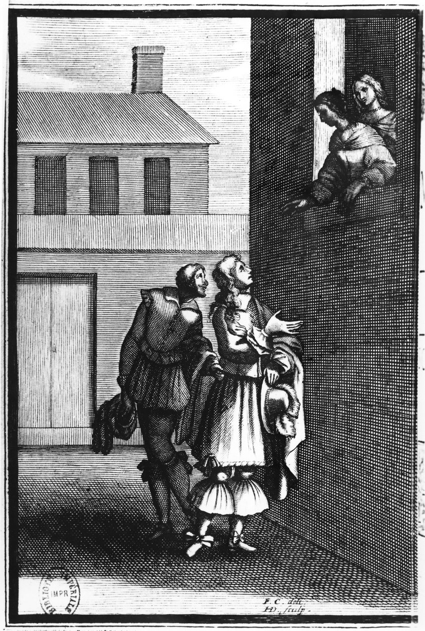 1660年に出版されたPierre Corneille（1606-84）による「Le Menteur」の口絵 作： フランソワ・ショーボー