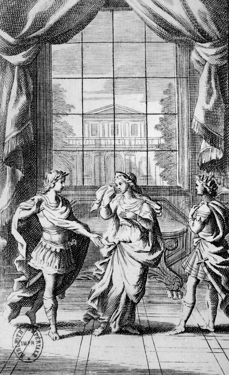 Jean Racine（1639-99）による「Berenice」への口絵1676 作： フランソワ・ショーボー