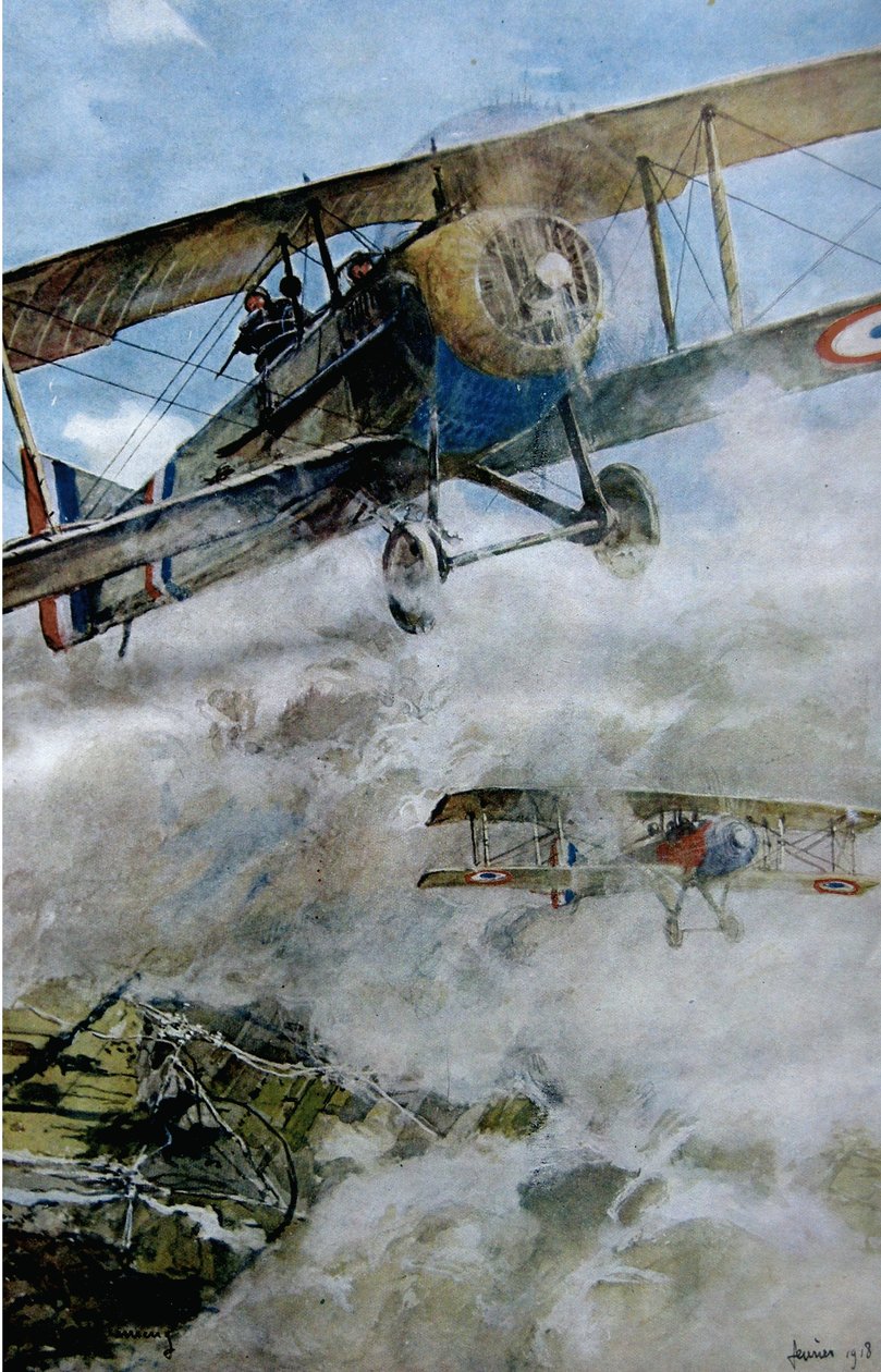 Spads Patrolling、1918 作： フランソワ・フラメン