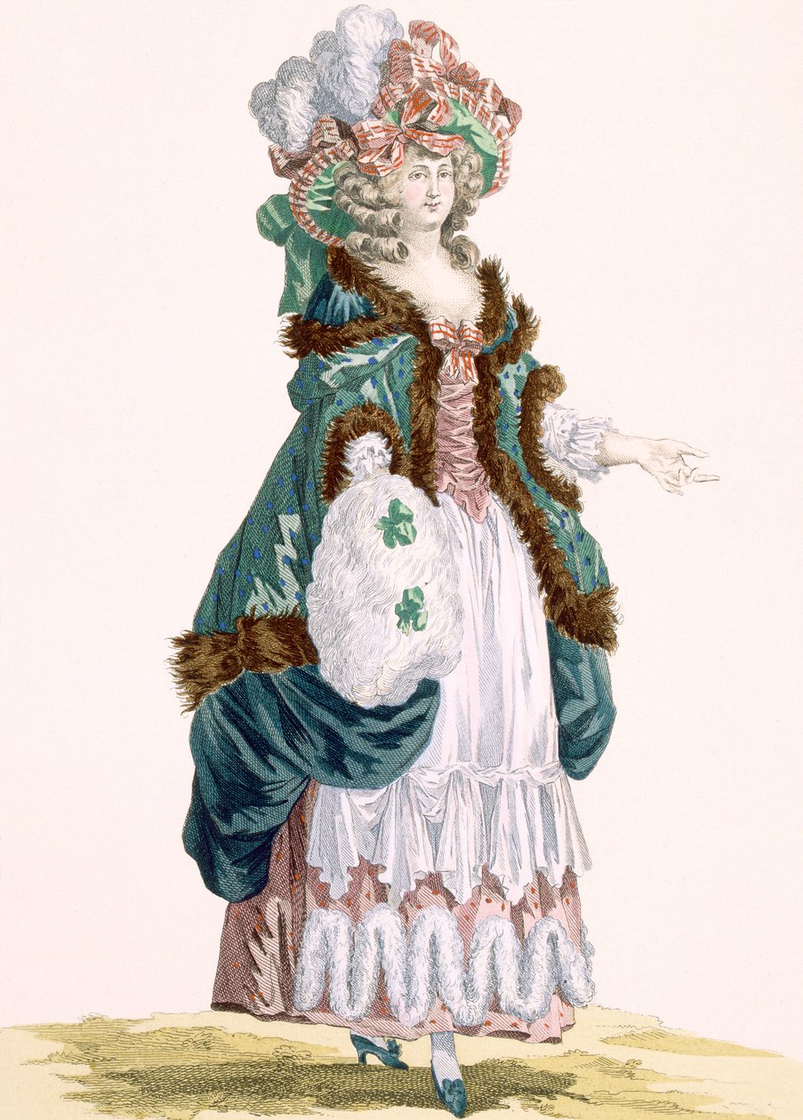 デュパンによって刻まれたルクセンブルクの庭園を歩く、「Galeries des Modes et Costumes Francais」c.1778-87からのプレート番号213 作： フランソワ・ルイ・ジョセフ・ワトー