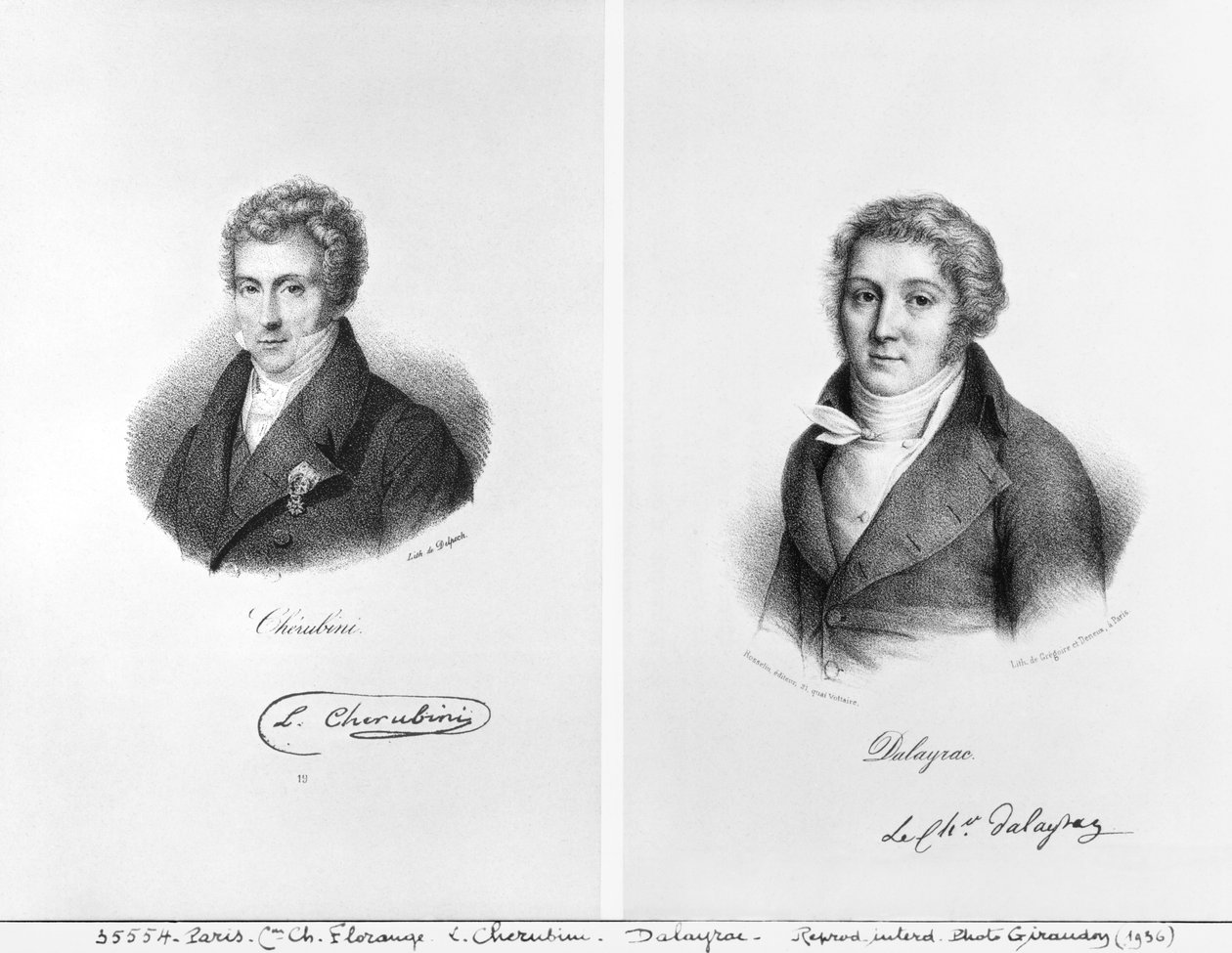 ルイージチェルビニ（1760-1842）とニコラスマリーダレイラック（1753-1809） 作： フランソワ・セラフィン・デルペック