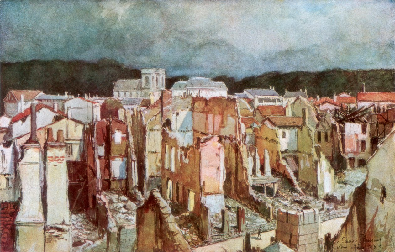 ベルダンの遺跡、1916年6月、1926年。 作： フランソワ・フラメン