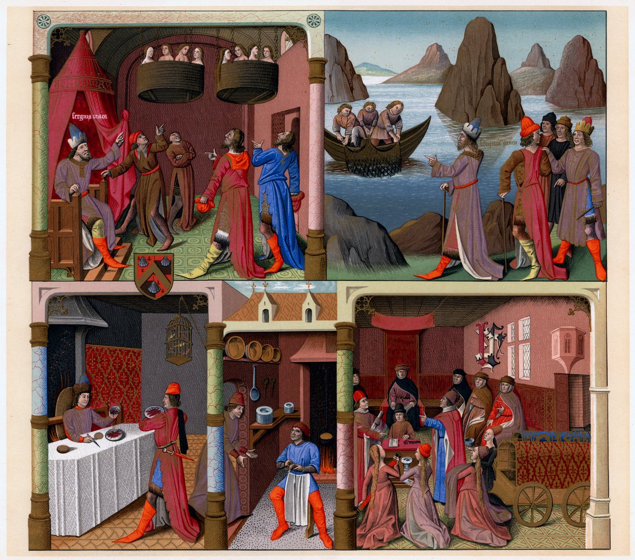 セルギウス・オラタと他のローマ人、1473-1480。 作： フランソワ・フーケ