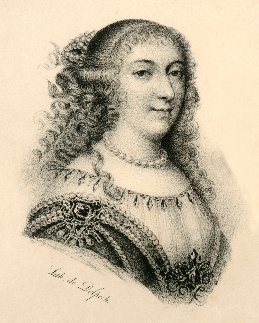 マドモアゼル・ド・モンペンシエ、1627-1693、c1830。 作： フランソワ・セラフィン・デルペック
