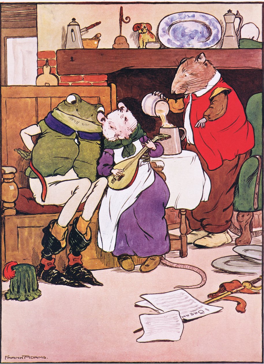 チャールズH.ベネットによる1916年の「カエルはウーイングゴー」のイラストを基に作成した曲を歌います 作： フランク・アダムス