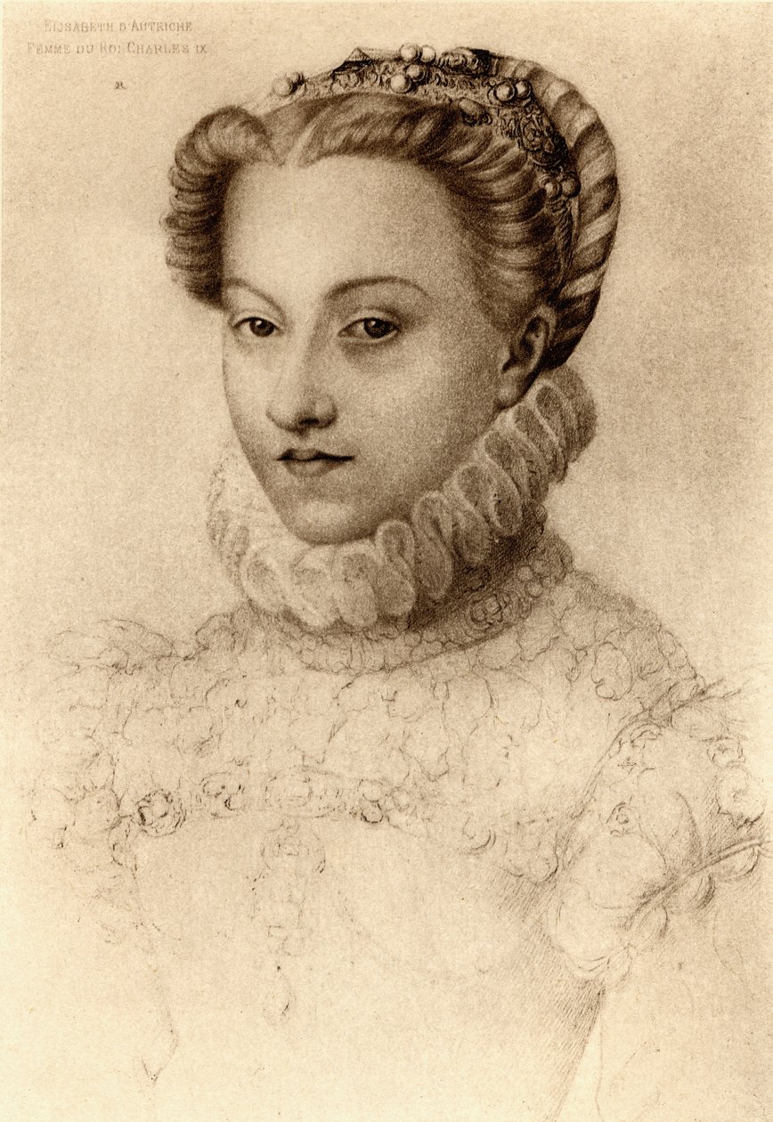 オーストリアのエリザベス、フランスの女王（1554-92） 作： フランソワ・クルーエ
