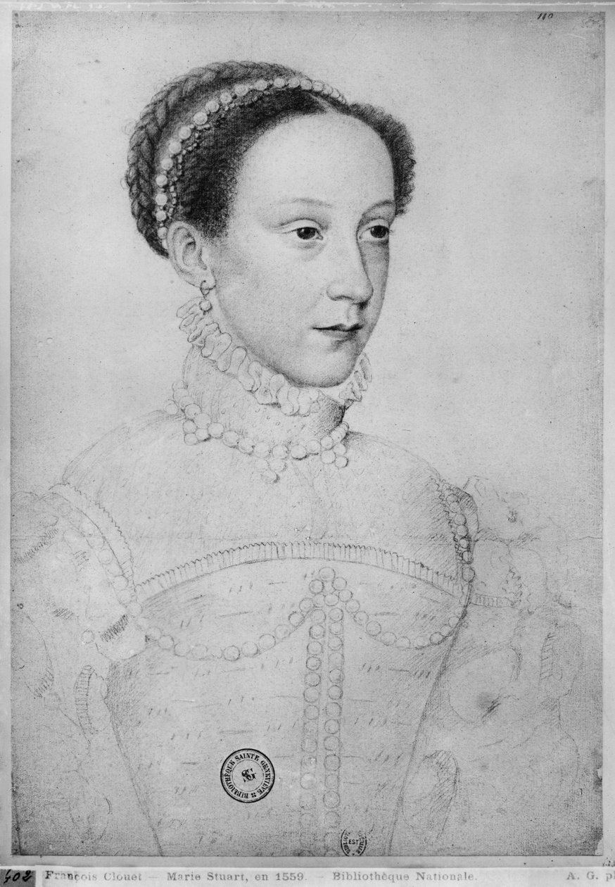 スコットランドのメアリー女王、1559年 作： フランソワ・クルーエ