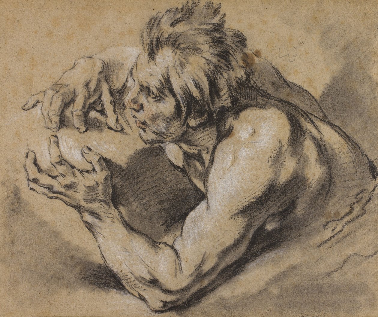 トリトンの研究、1748-53 作： フランソワ・ブーシェ