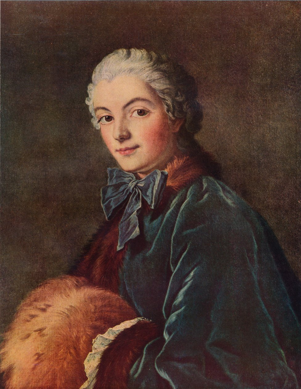 マフの若い女性、c1750、1938 作： フランソワ・ブーシェ