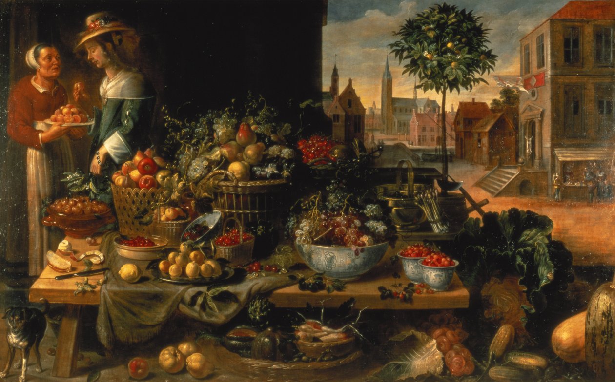 フルーツ屋台、1640年頃 作： FransSnydersまたはSnijders