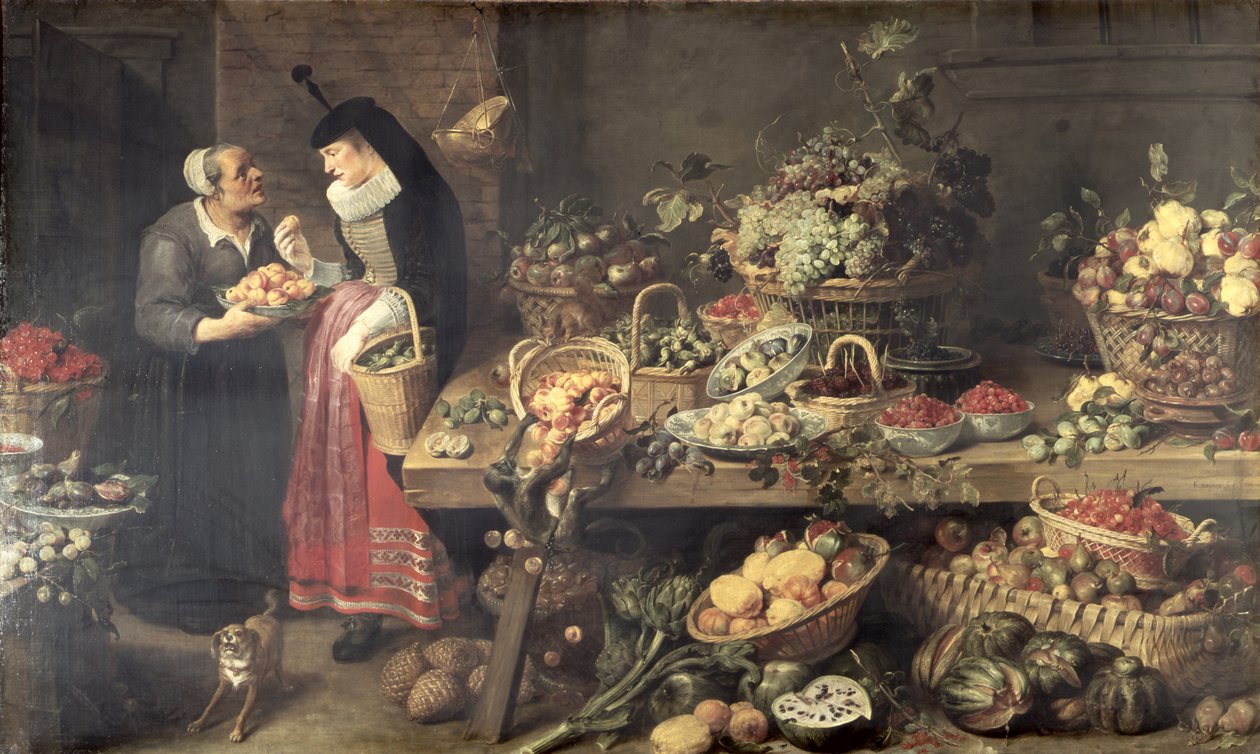 フルーツストール、1618-21 作： FransSnydersまたはSnijders