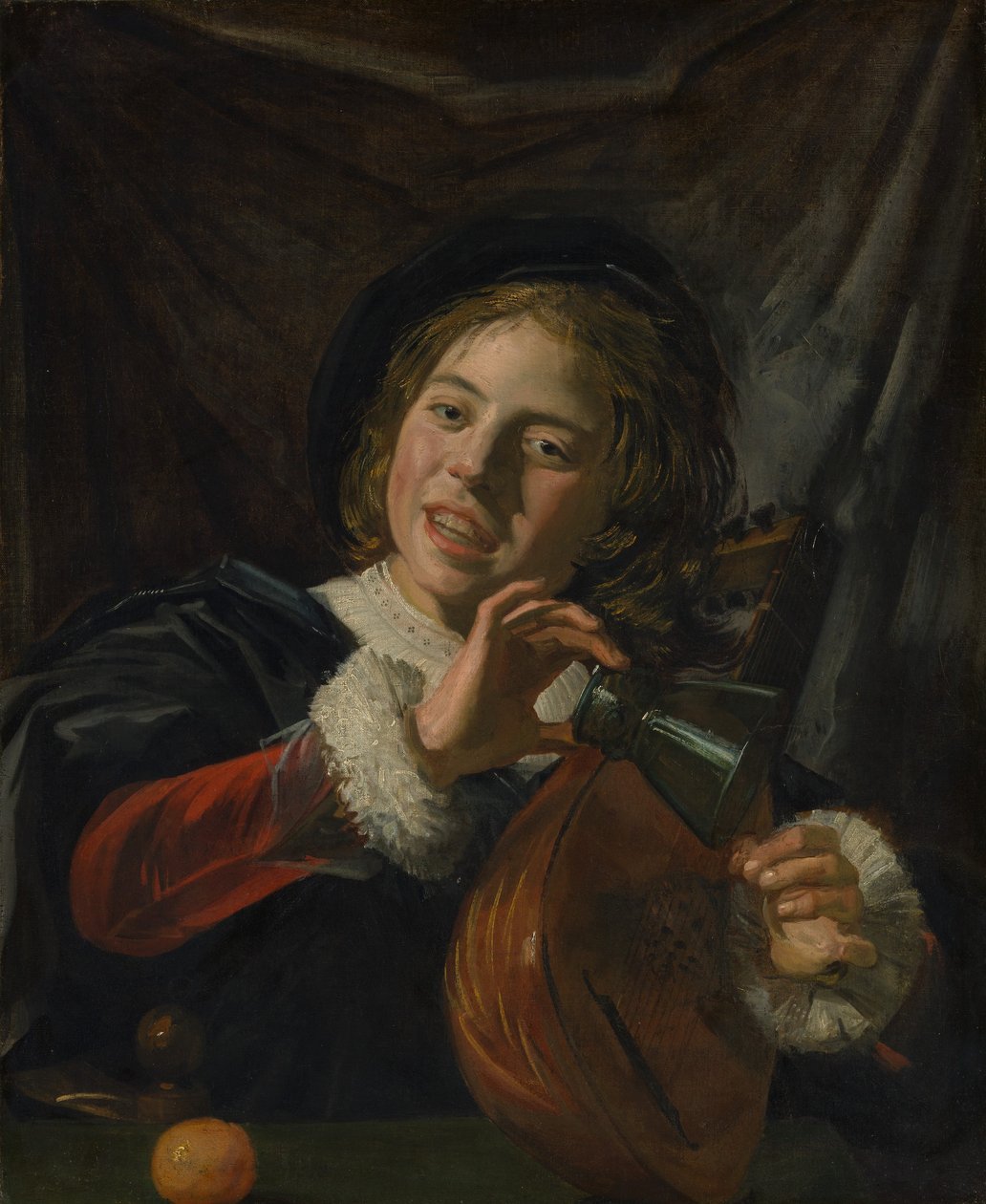 リュートを持つ少年、ca。 1625年。 作： フランス・ハルス