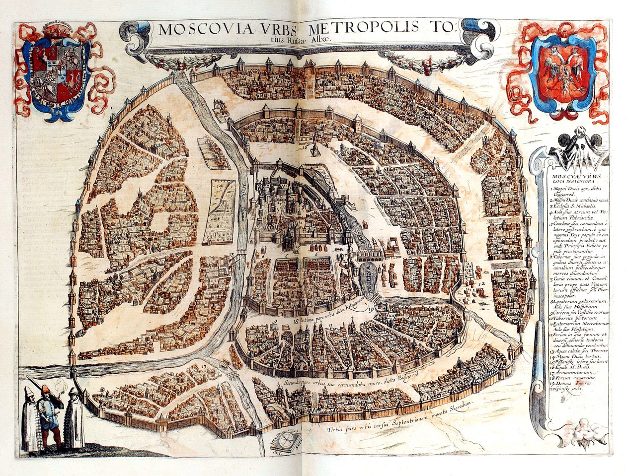 モスクワの地図、1572年 作： フランス・ホーゲンベルク