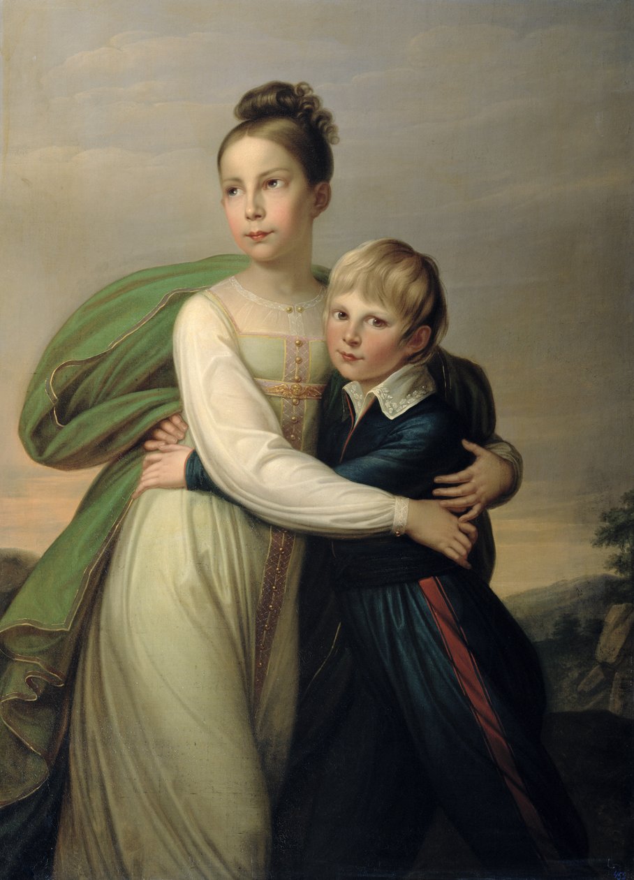 アルブレヒト王子とルイーズ王女、1817年頃 作： フランツ・ゲルハルト・フォン・クーゲルゲン