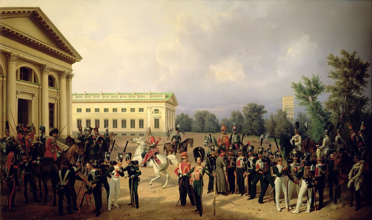 1832年、1841年のツァールスコエセローのロシア警備隊 作： フランツ・クルーガー