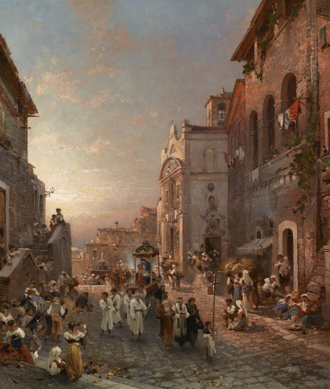 イタリアのいくつかの都市の行列 作： フランツ・リチャード・ウンターバーガー