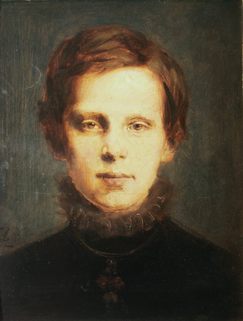 ルドルフ皇太子、1873年（木に油彩） 作： フランツ・セラフ・フォン・レンバッハ