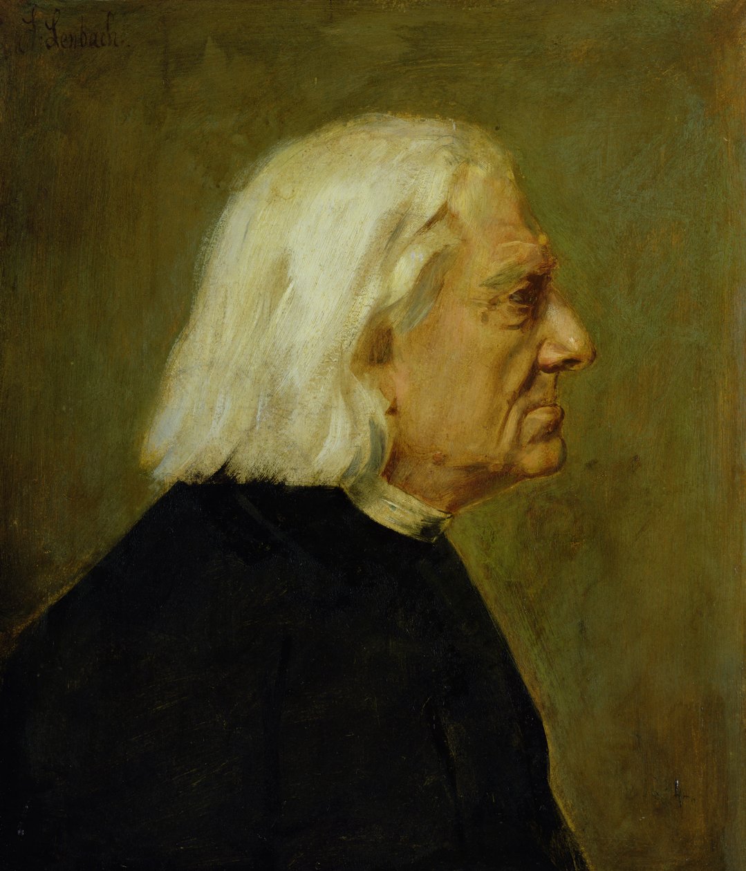 作曲家フランツ・リスト（1811-86）、1884 作： フランツ・セラフ・フォン・レンバッハ