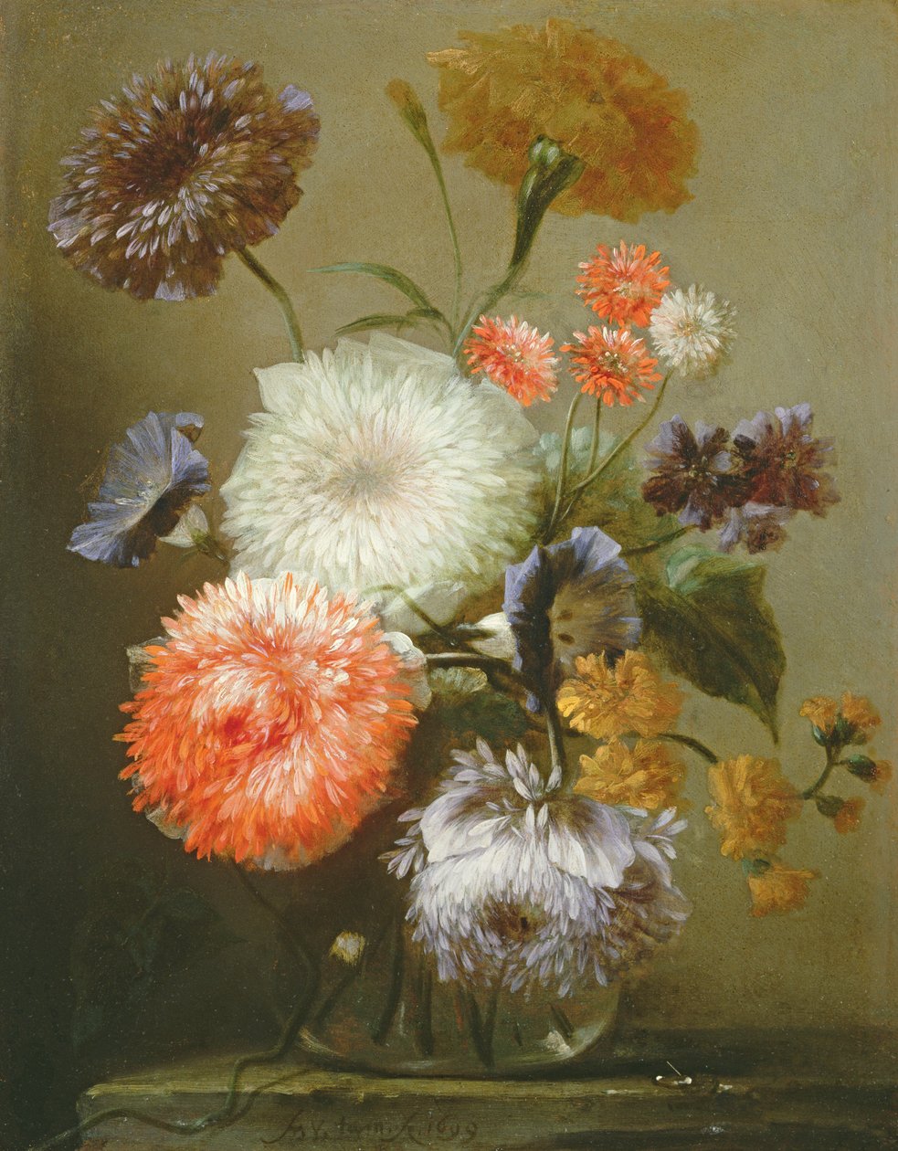 花の静物、1699（銅に油彩） 作： フランツ・ヴェルナー・タム