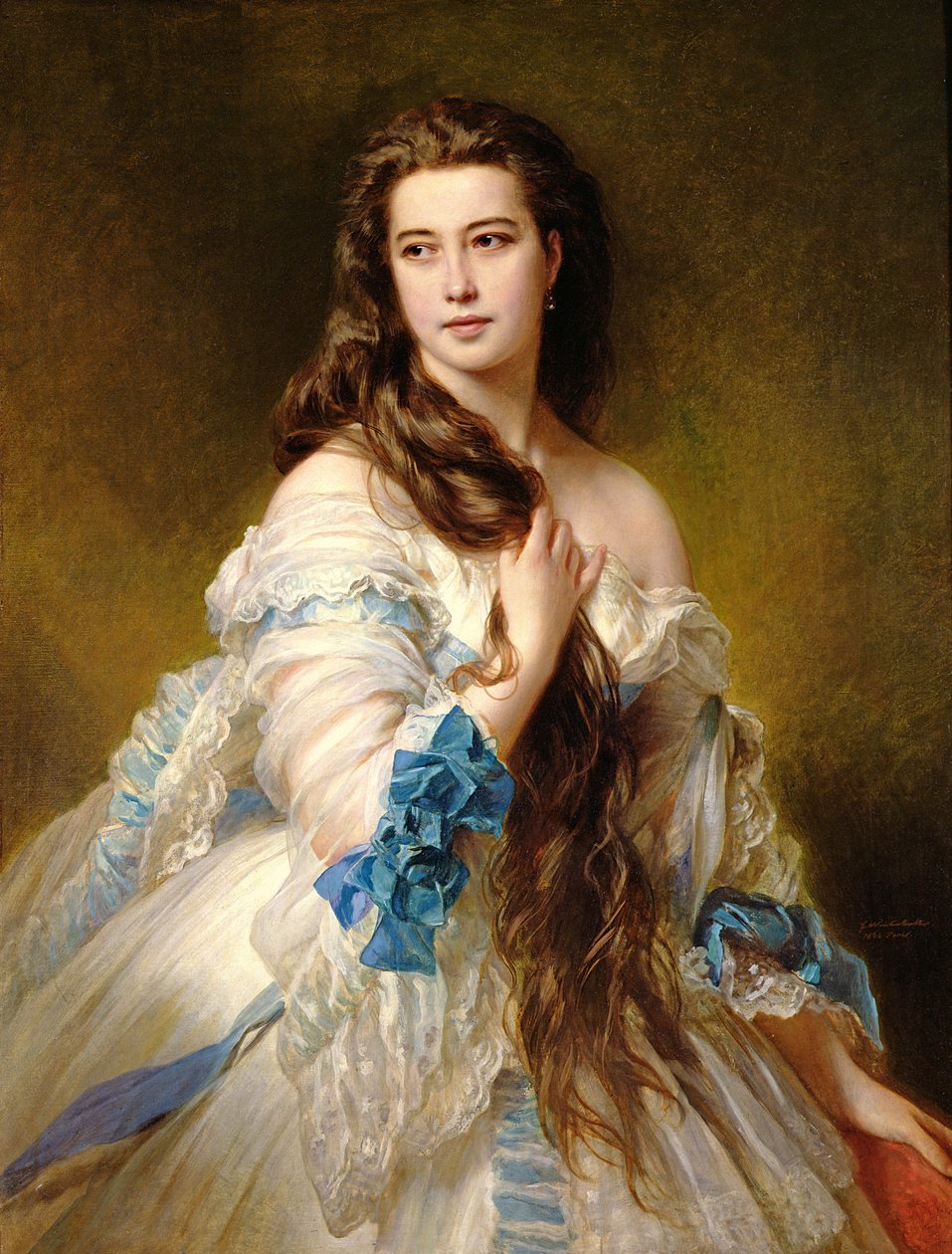 リムスキー＝コルサコフ夫人（1833-78年）の肖像varvara Dmitrievna Mergassov、1864年 作： フランツ・ザビエル・ウィンターハルター