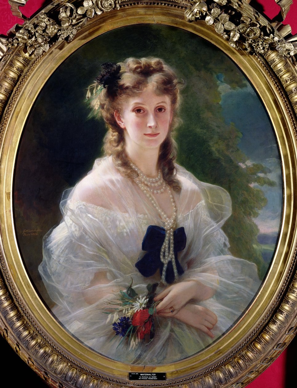 ソフィー・トルベツコイの肖像（1838-96）モニー伯爵夫人、1863 作： フランツ・ザビエル・ウィンターハルター
